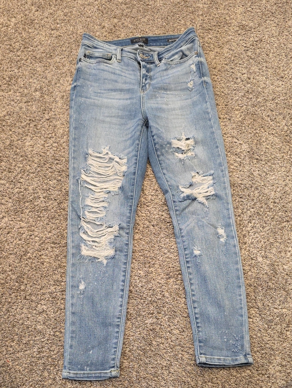Judy Blue Light Blue Distressed Women's Jeans